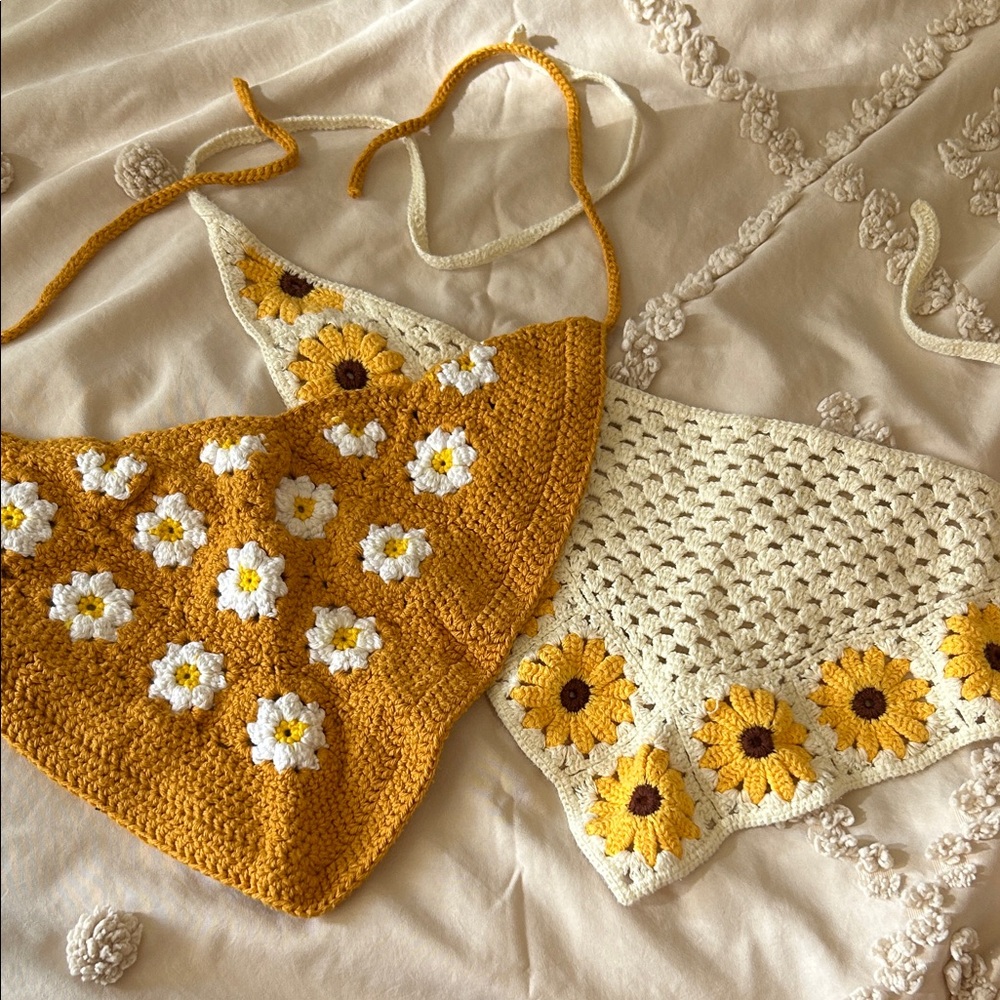 Floral Crochet Head Coverings